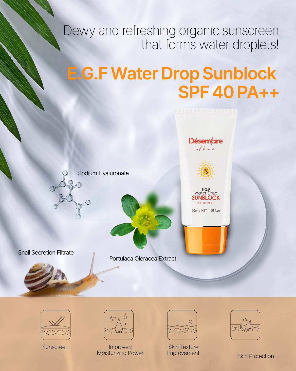 Desembre at Home EGF Water Drop Sunblock SPF40/PA ++